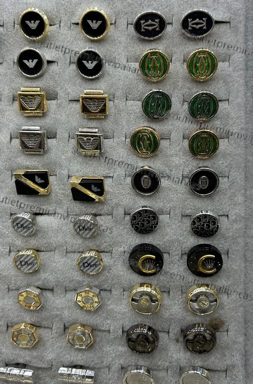 Abotoaduras de luxo louis Vuitton rolex Versace cartier bvlgari 