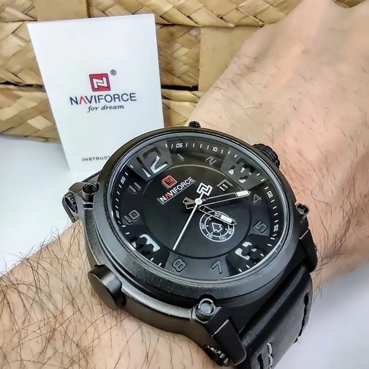 Relógio Masculino Naviforce - Preto - Foto 3