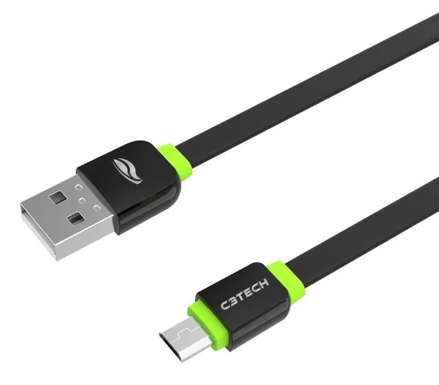 CABO MICRO USB 2A 1 METRO C3TECH CB-100BK CARGA E DADOS - Foto 2