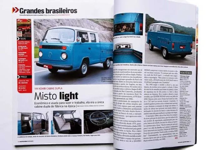 Kit 4 revistas Quatro Rodas com Kombi - histórias da corujinha, picape, etc. - Foto 4