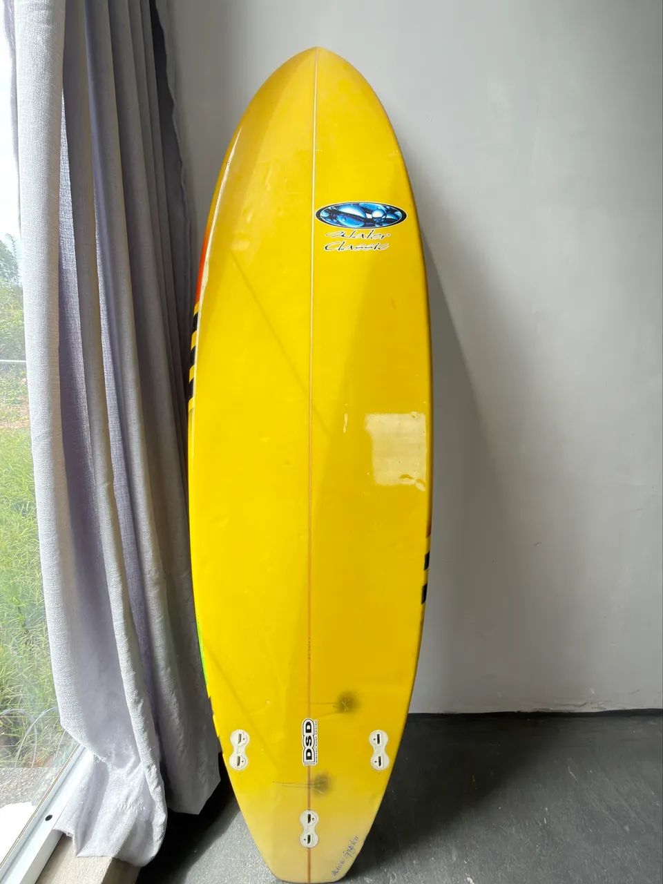 Prancha De Surf Water Classic Softboard 6.8 amarela  - Foto 2