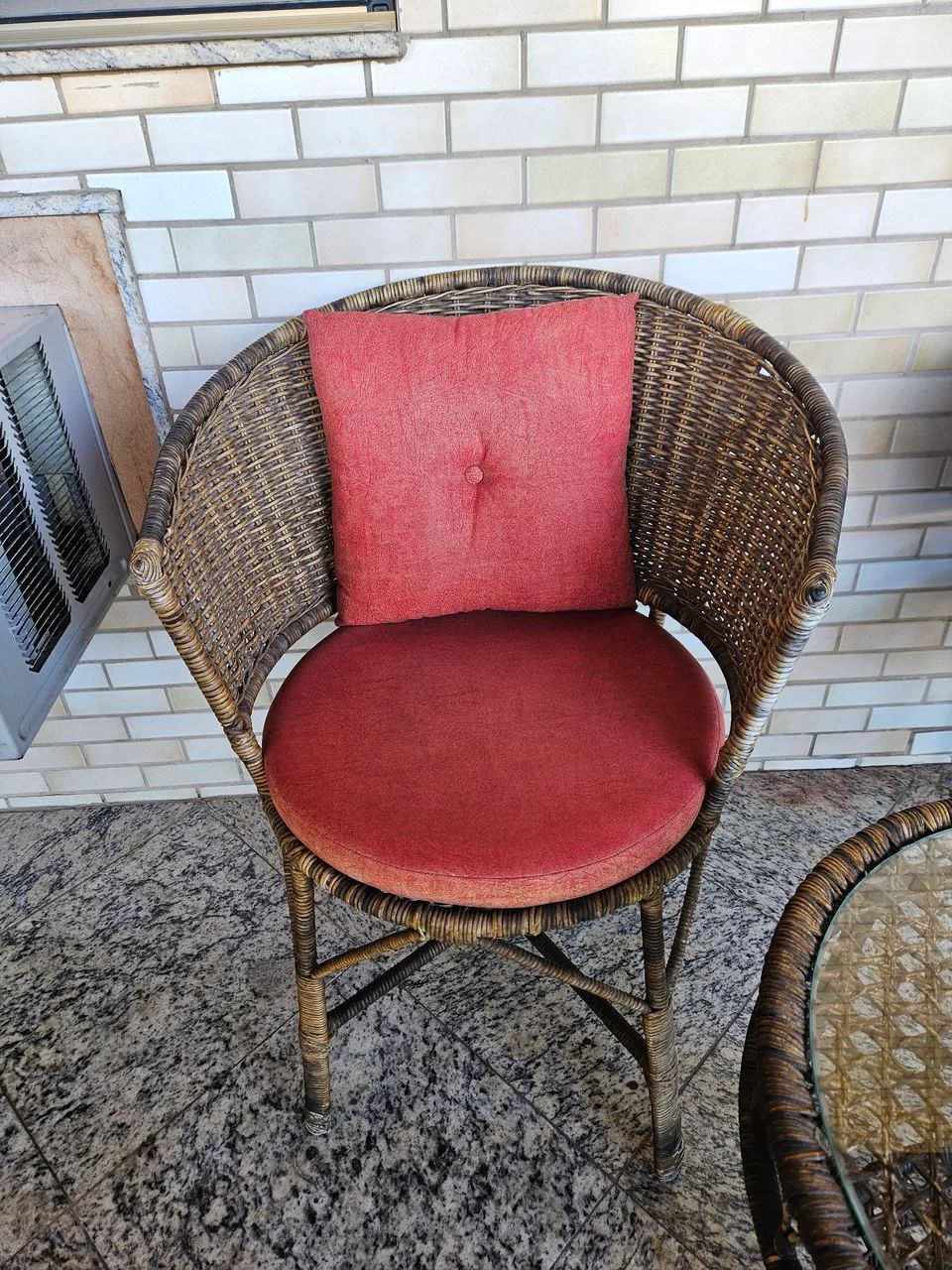Conjunto de cadeiras e mesa em juta - Foto 3