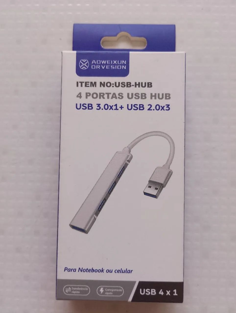 Hub USB 4 Portas - Expansão para Notebook e Celular
