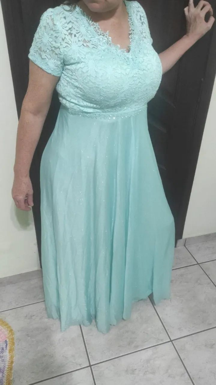 Vestidos de festa Verde Tiffany  - Foto 3
