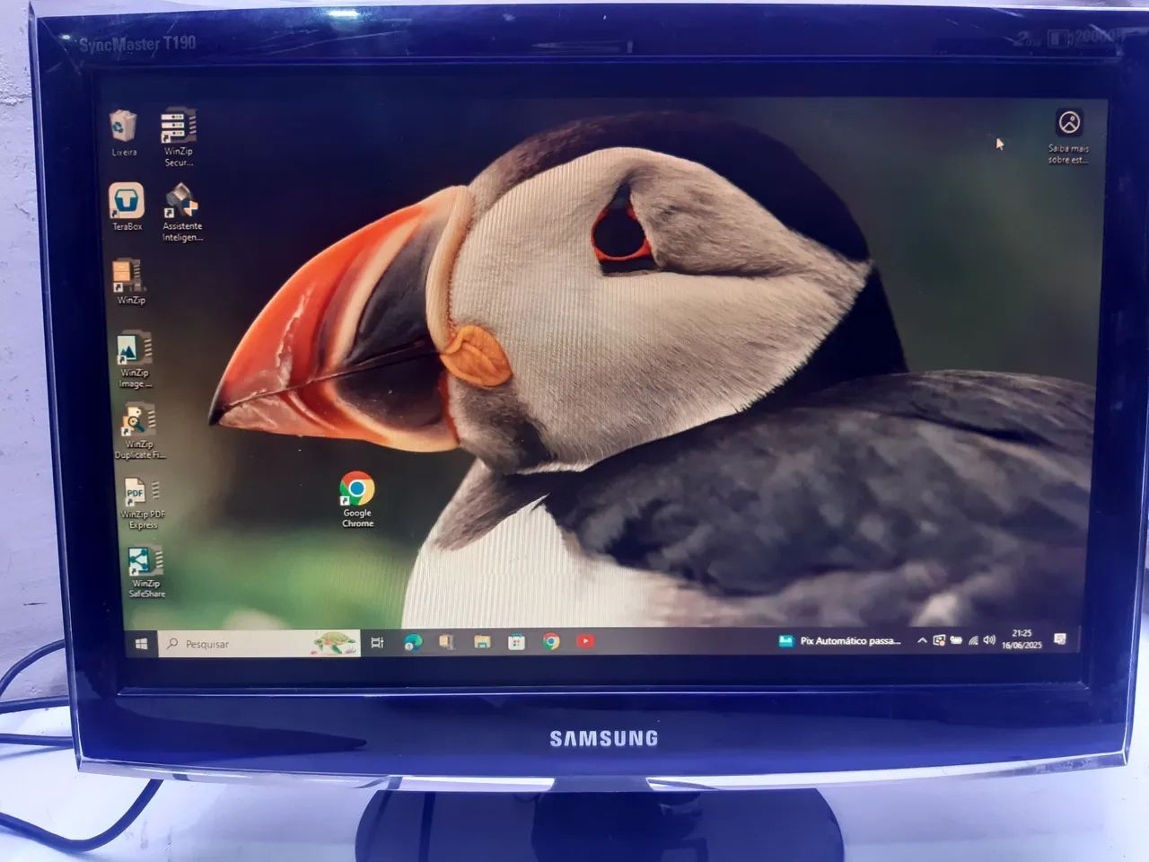 Monitor 19 pol. Samsung SyncMaster T190 funcionando perfeitamente 