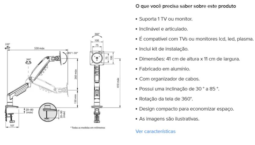 suporte articulado - Foto 4