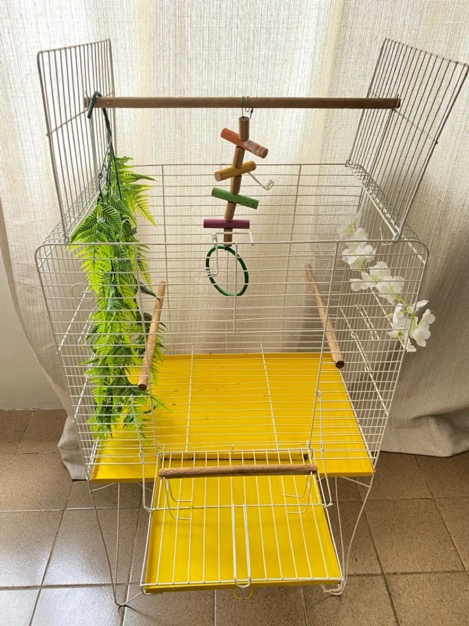 Gaiola para Pássaros Completa com Acessórios