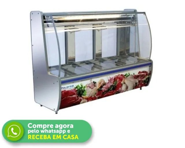 Balcão de Açougue 2M Polo Frio Inox 220v Novo