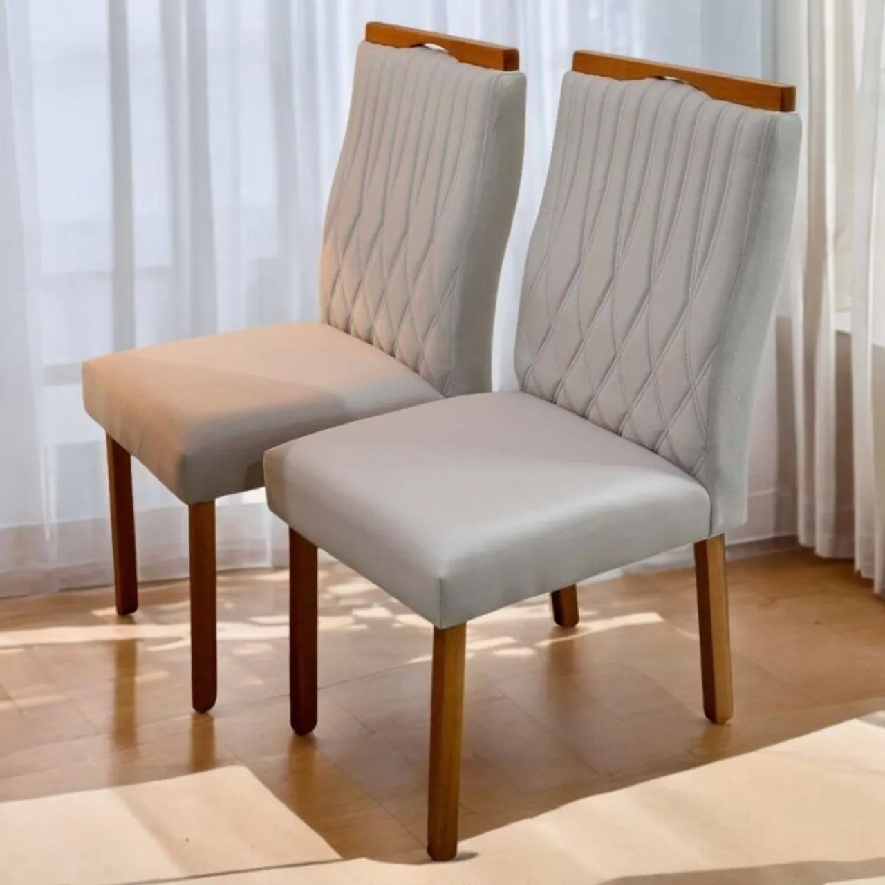 MESA JANTAR SUPER SOFISTICADA COM 4 CADEIRAS EM MADEIRA MACIÇA SURPREENDA-SE!! 626TT8 - Foto 4