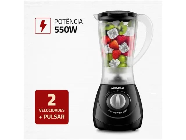 Liquidificador Mondial Easy Power 550W - Novo, Potente e com Garantia!