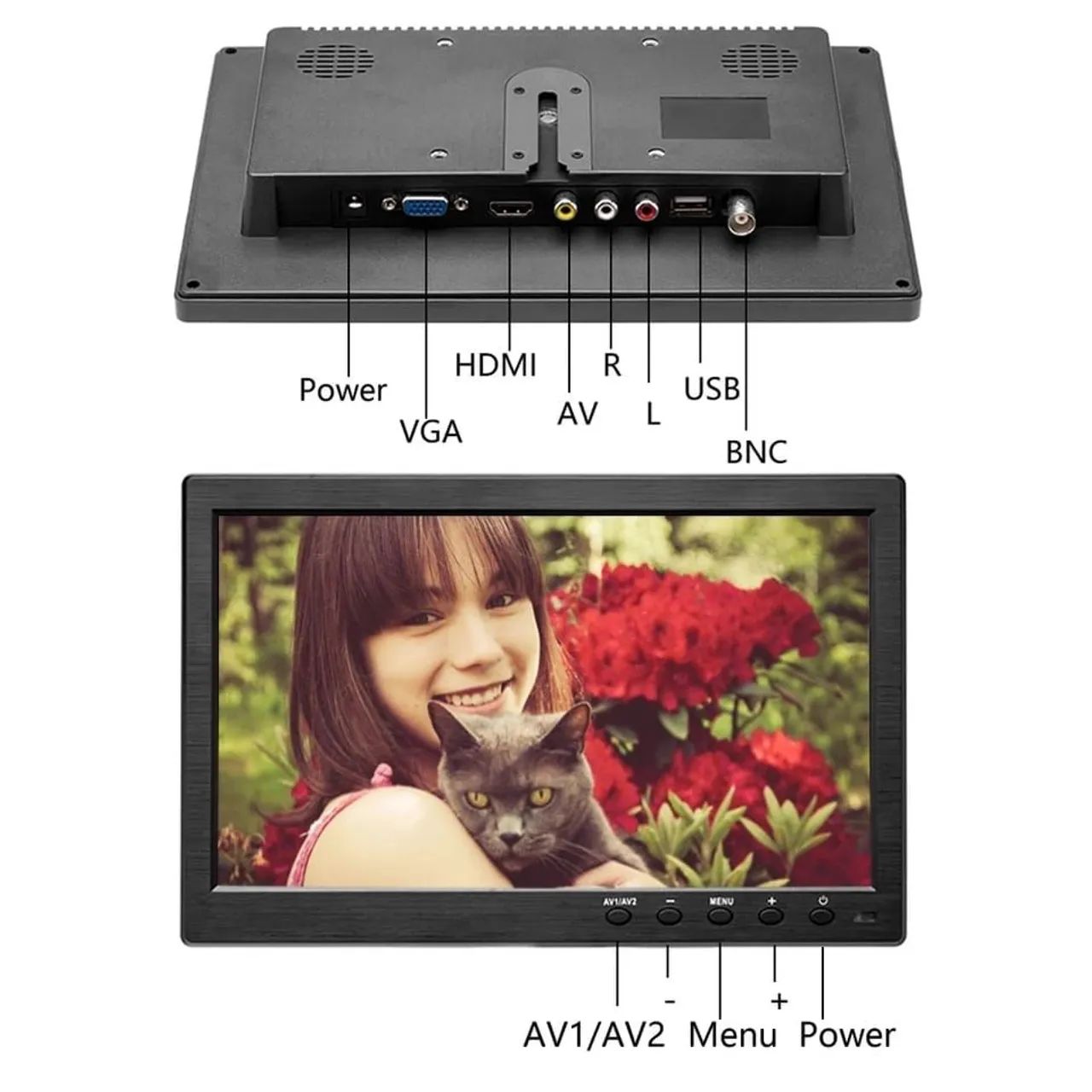 Monitor Portátil 10.1 HDMI/VGA/AV/USB - Foto 3