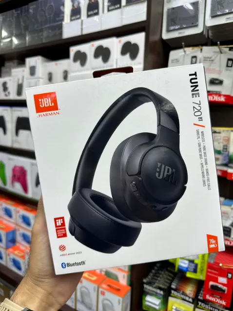 Headphone JBL 720BT Preto | Dobrável e Confortável | Som JBL Pure Bass