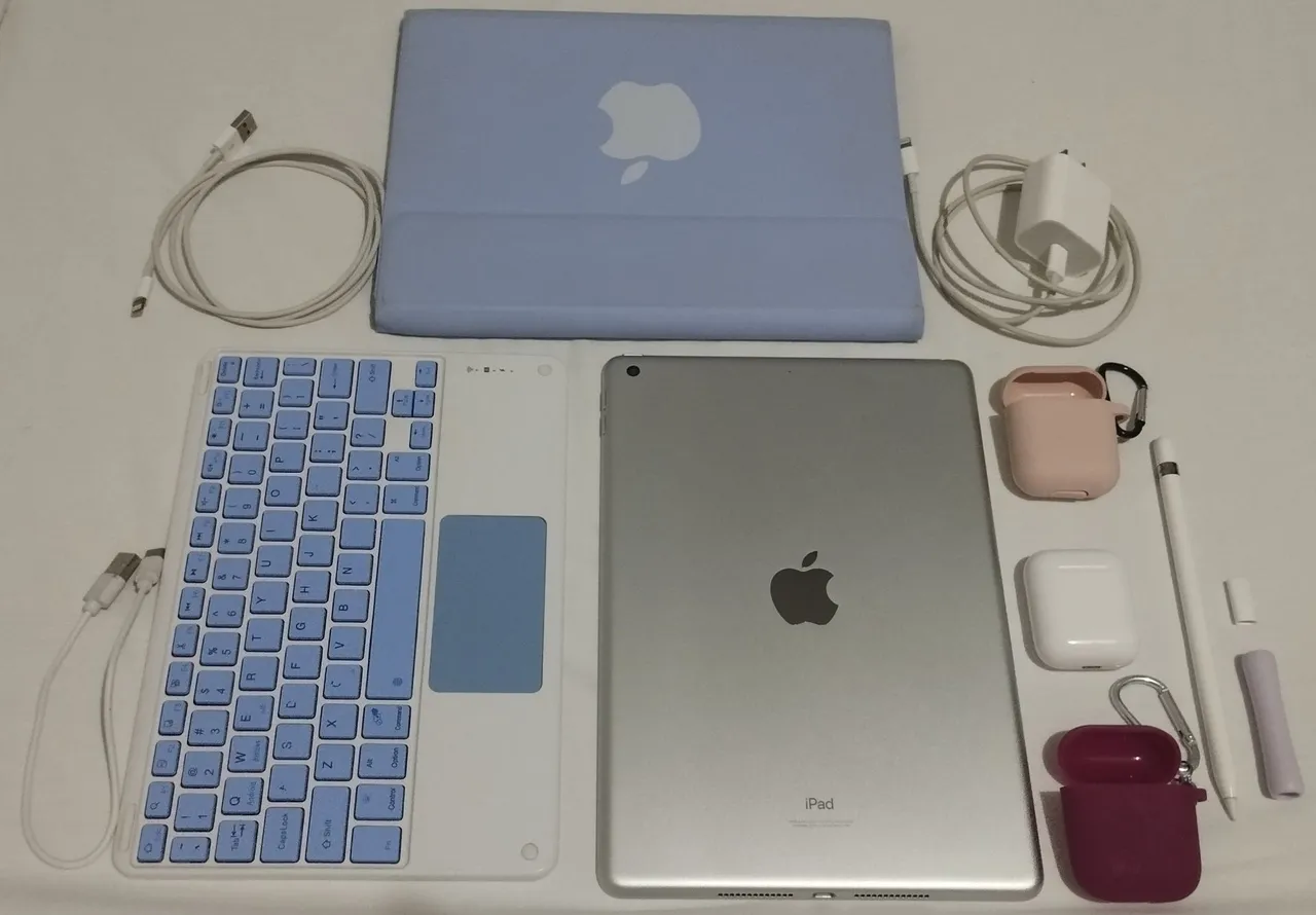 iPad 9 + Apple Pencil 1 + AirPods 2 (mais alguns itens gratuitos)