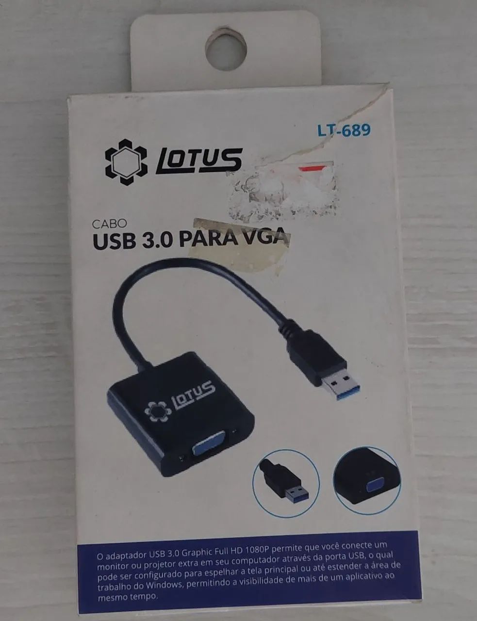 Cabo USB 3.0 para VGA - Lotus