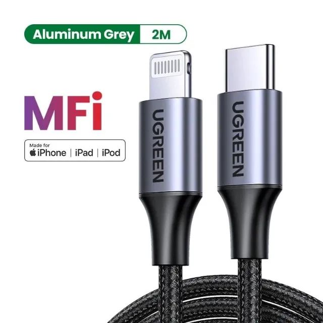 Cabo Lightning Ugreen 20 Watts PD - MFI - 2 Metros