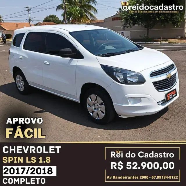 Spin LS 1.8 2017/2018 - Completo - R$ 52.900,00 - Aprovo Fácil - Ent. 6.000,00 + 48X