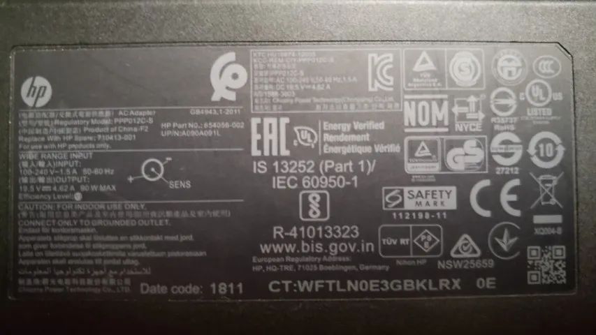Fonte Ultrabook Notebook HP 90W Plug Azul (Original) - Foto 3