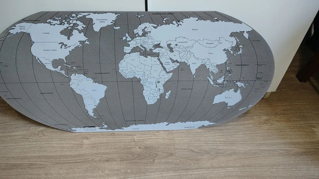 Mapa Mundi Decorativo em EVA