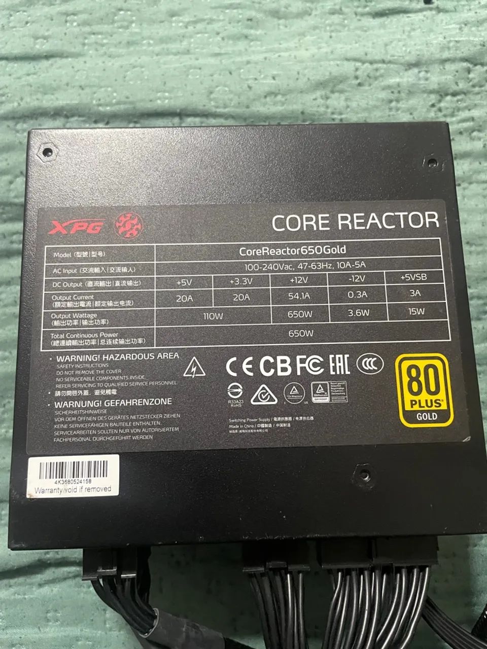 Fonte xpg 650w core reactor 1 mês e meio de uso.  - Foto 4