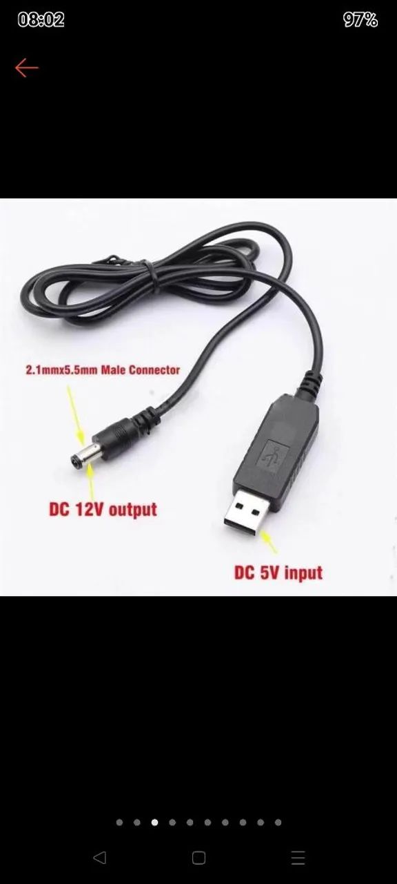 Adaptador de energia USB 5V 9V 12V - Foto 5