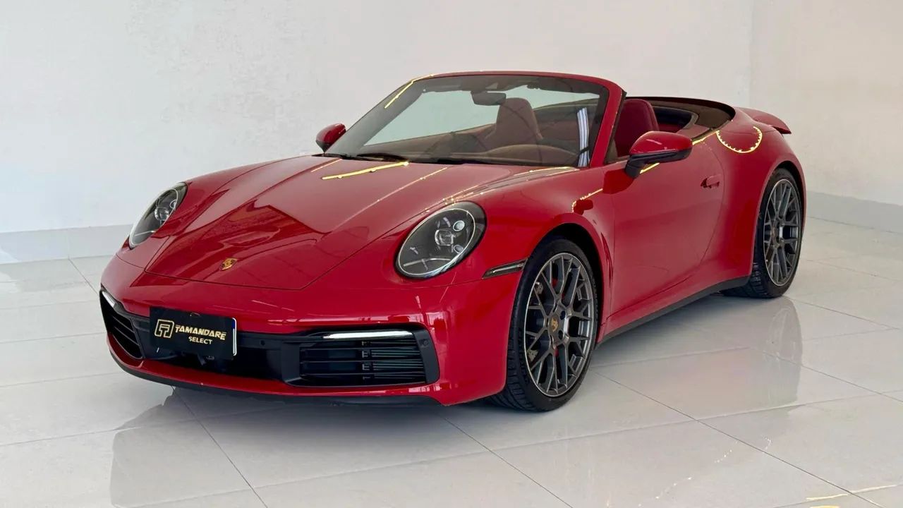 Porsche 911 Carrera S Cbariolet, Vermelha, Santa Catarina, Baixo km, PPF, 2023
