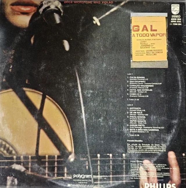LP  Gal Costa - Fatal / A Todo Vapor (1971) - Vinil - Foto 2