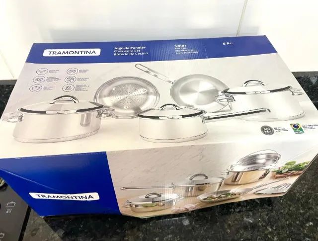 jogo de panela tramontina inox Nova! - Foto 2