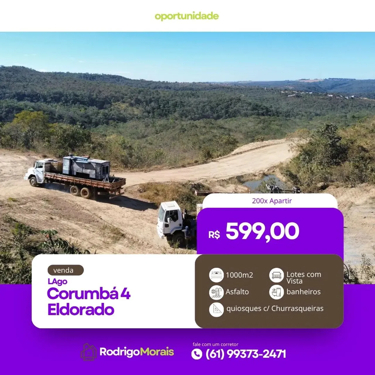 [ Terreno Com Infraestrutura Corumbá IV +