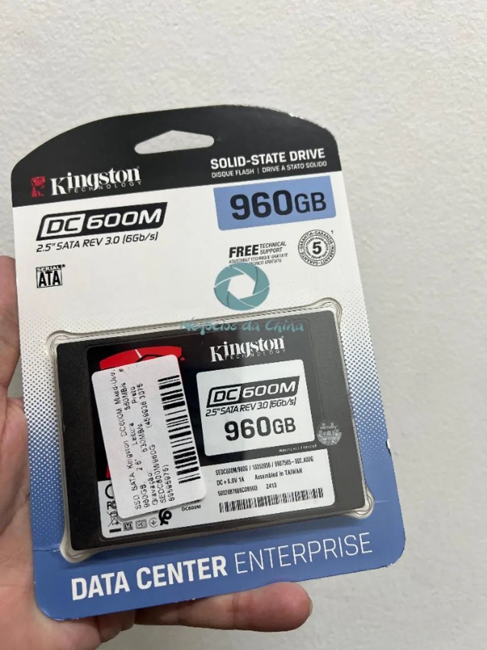 SSD 960GB Kingston para servidores - Original, novo, lacrado e com garantia de 5 anos
