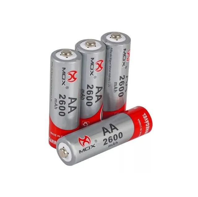 Kit Carregador De Pilhas MOX 4 Pilhas AA 2600mAh - Foto 2