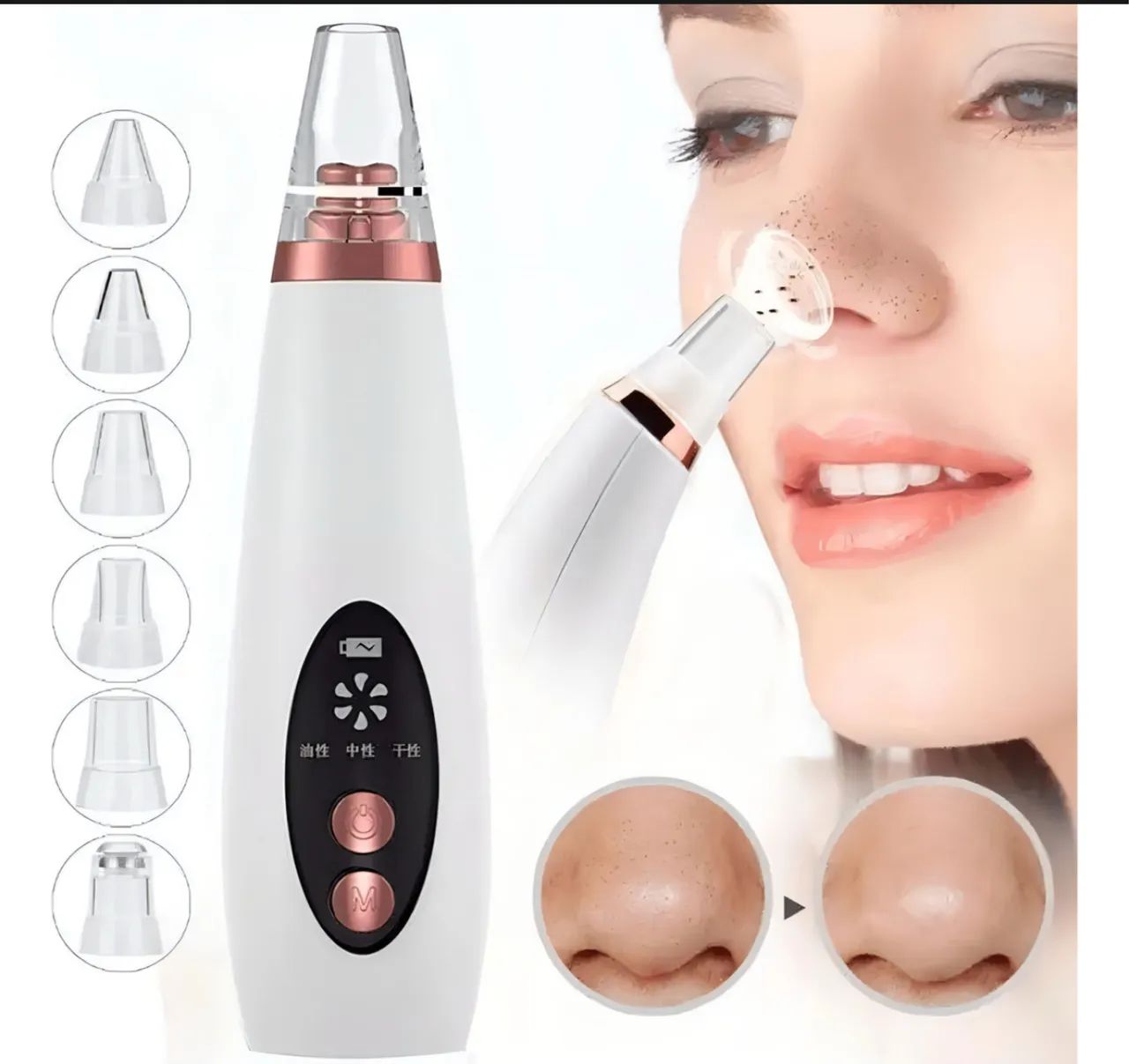 Removedor De Cravos Cleaning Acne A Vácuo Elétrico Usb