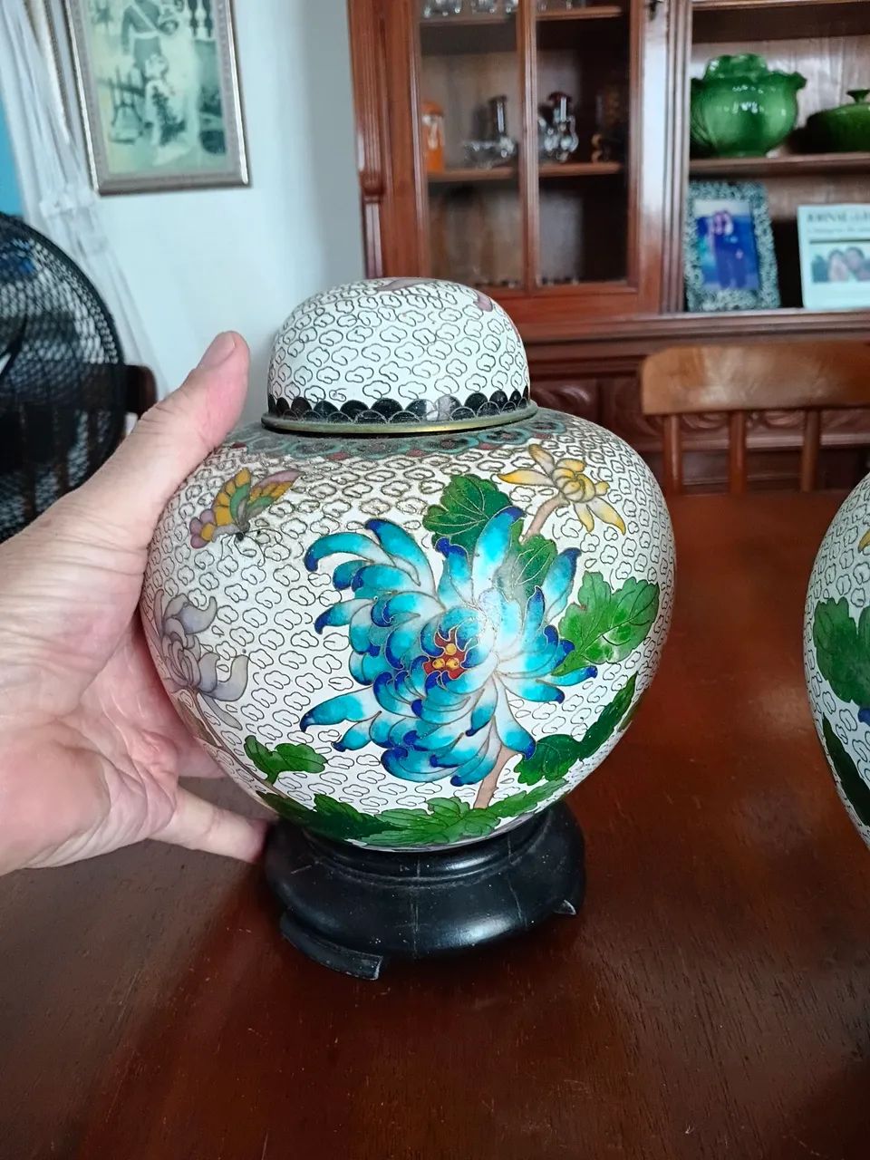 Potes lindíssimos de cobre Cloisonne. 65580480241026123