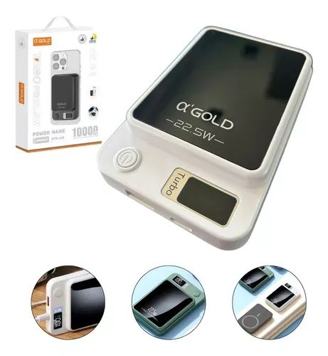 Power Bank 10000mah Carregador Portatil Por Indução Agold