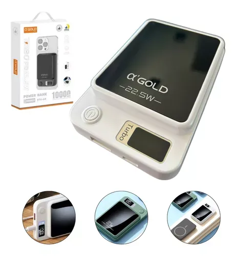 Power Bank 10000mah Carregador Portatil Por Indução Agold
