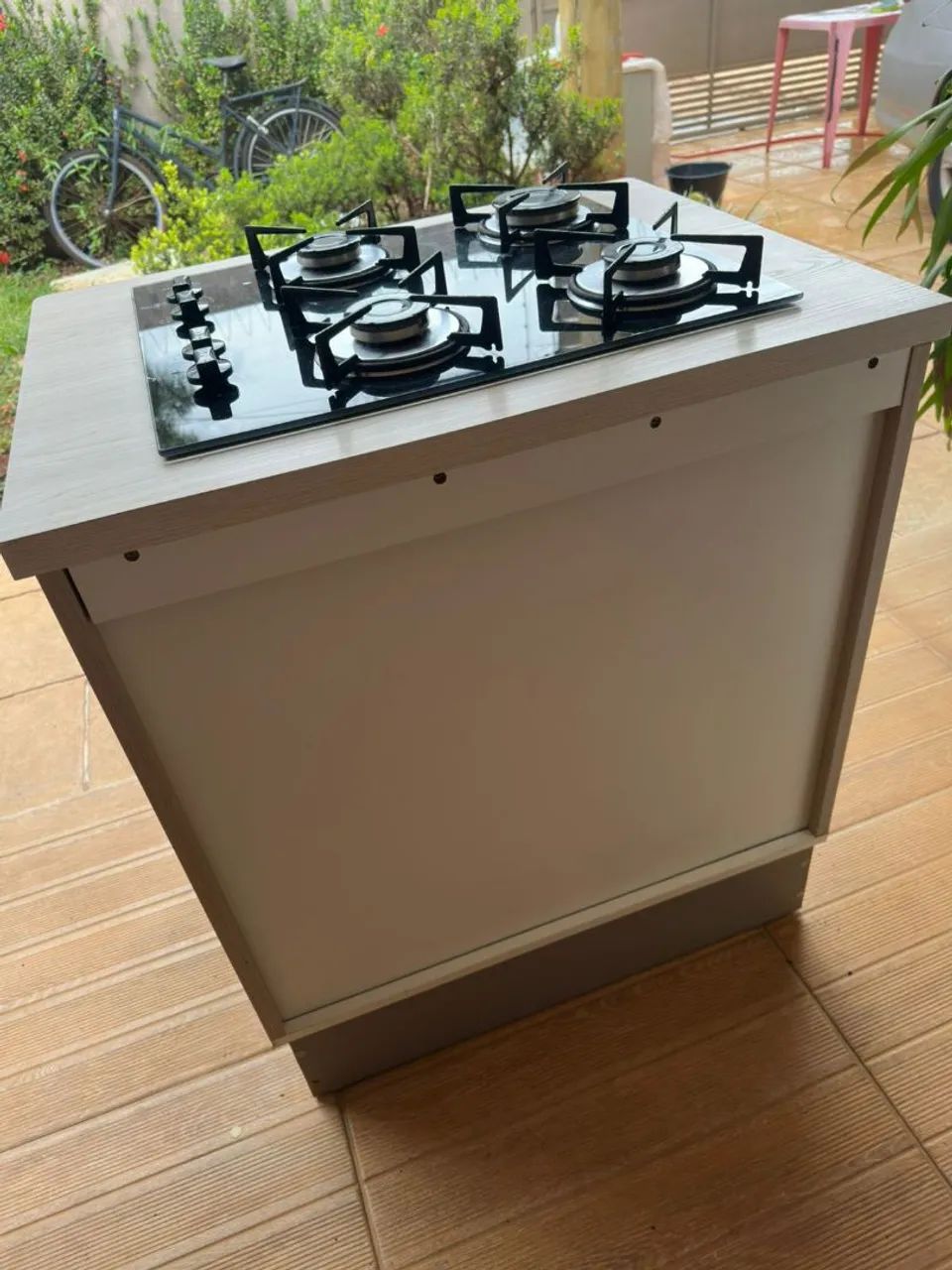 Cooktop Fischer 4 bocas elétrico com balcão <br>Balcão em MDF<br>Mds: 0,76 X 0,59 cm - Foto 5