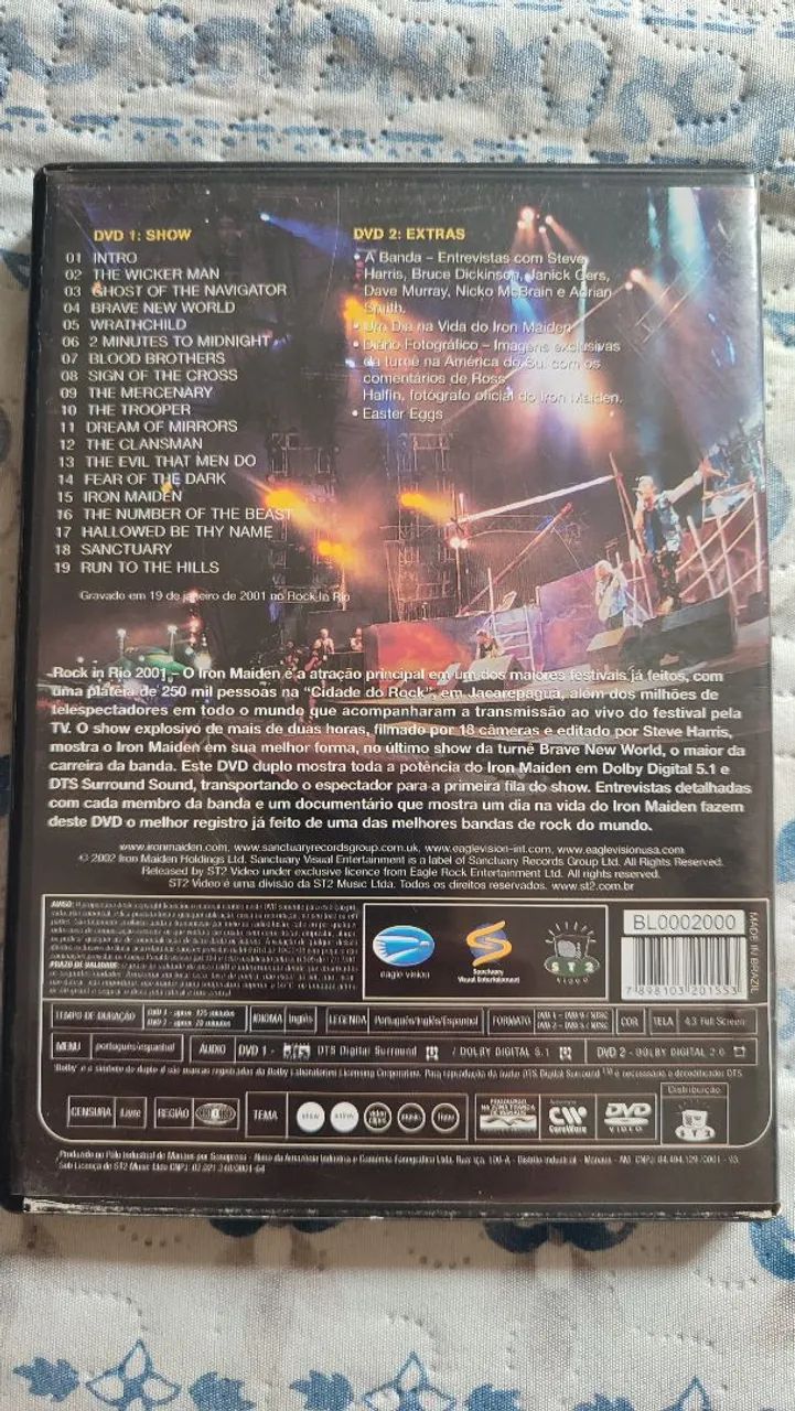 Dvd Iron Maiden - Rock in Rio  - Foto 2