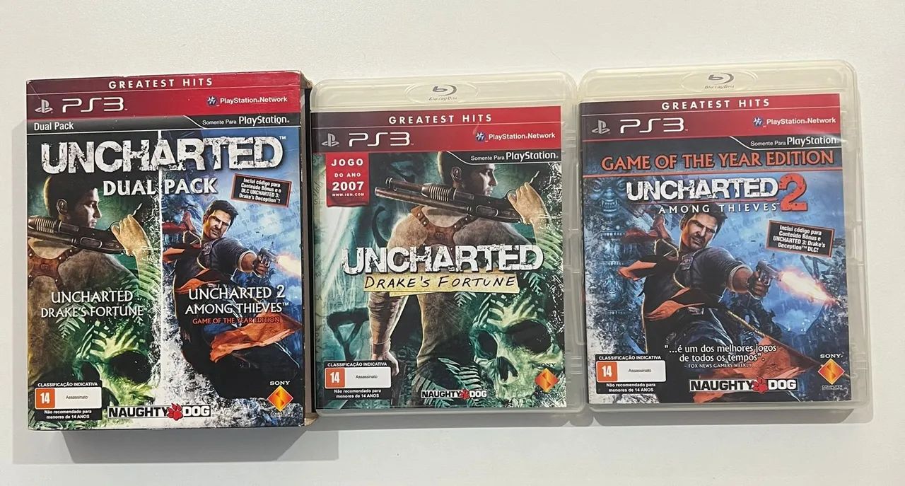 Uncharted dual pack ps3 - Jogos de Vídeo Game - Centro, Mirante do