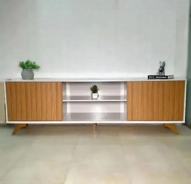 Rack Manaus Off White/Cinamono 2,00m   Pronta Entrega!