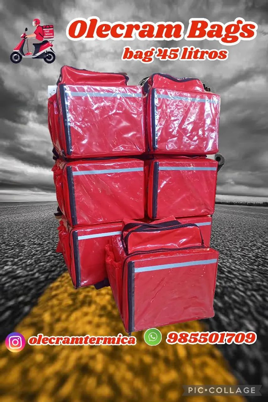 Bolsa pra entrega de marmitas 