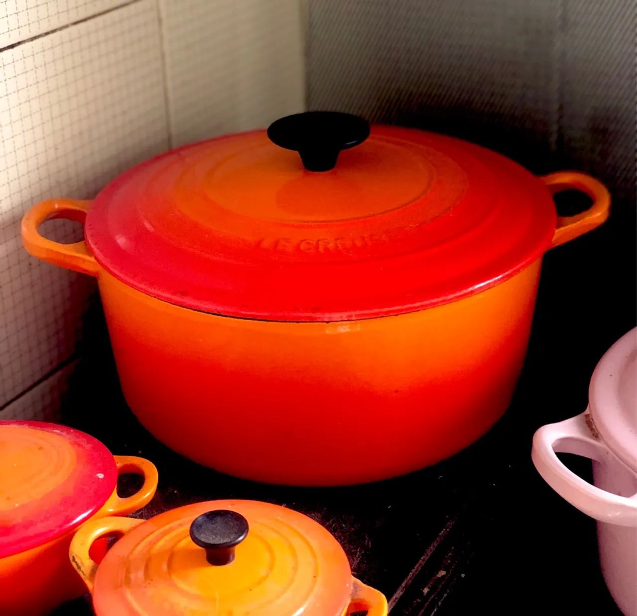 Panela de Ferro Fundido Le Creuset Laranja Tamanho 24 