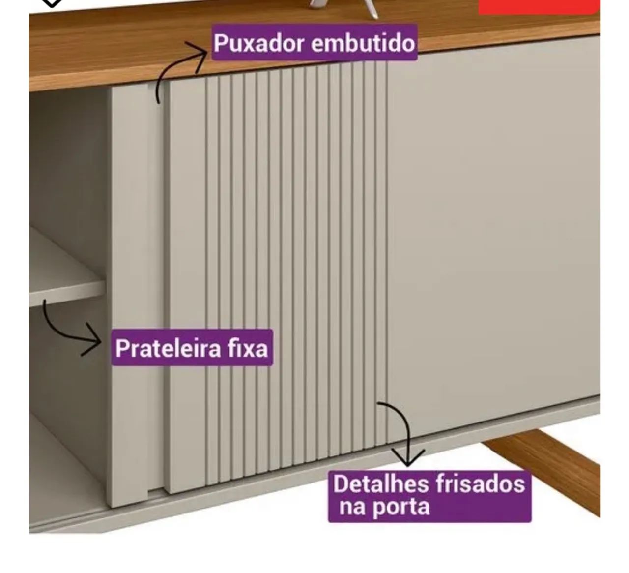 Rack para Tv até 55 polegadas novo 100% MDF disponível  - Foto 5