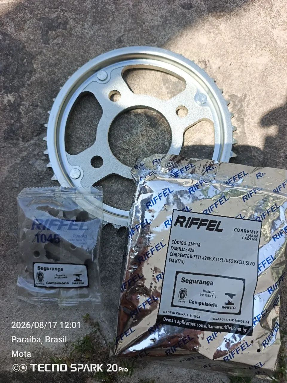KIT RELAÇÃO RIFFEL SEM RETENTOR CG/START/FAN 04/16 - Foto 3