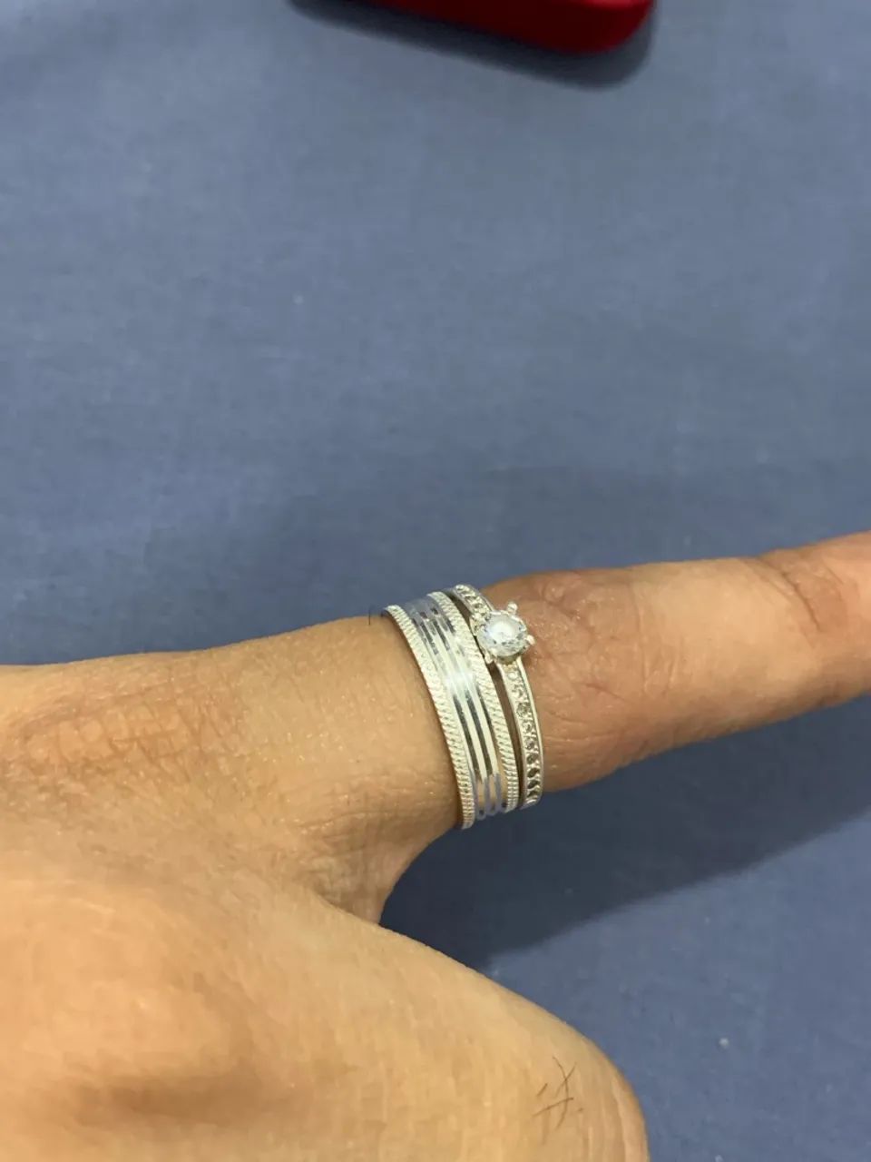 Conjunto aliança de prata  - Foto 3