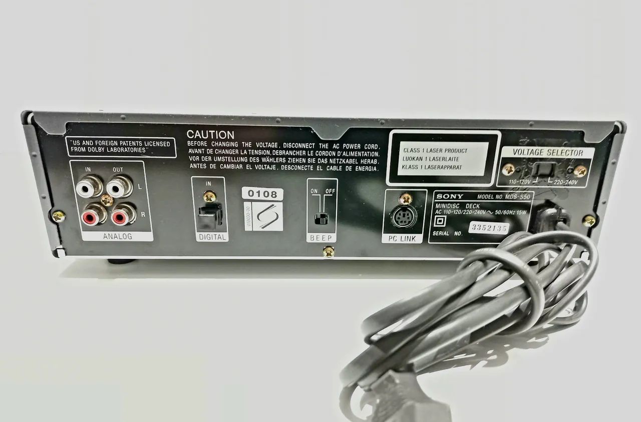 Minidisc Sony Modelo MDS-S50 Com Manual, Sem Controle. - Foto 3
