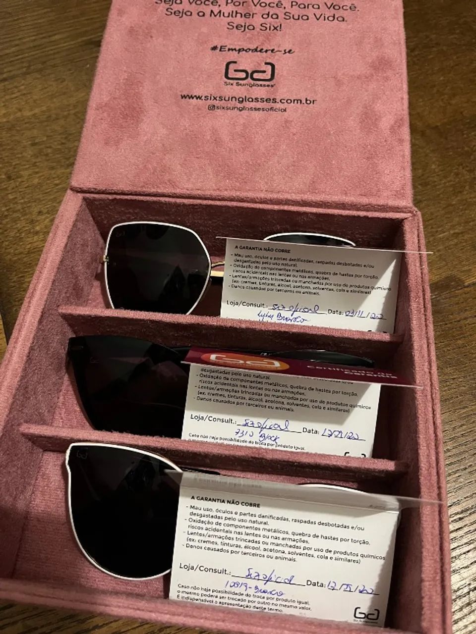 Kit 3 maxi óculos de sol com estojo Six Sunglasses - Foto 3
