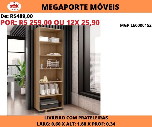 Livreiro Office com Prateleiras - Foto 2