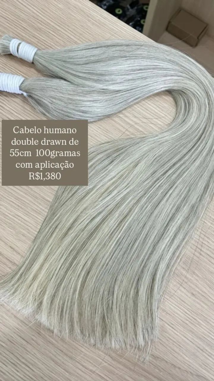 Cabelo humano double drawn 55cm  - Foto 2