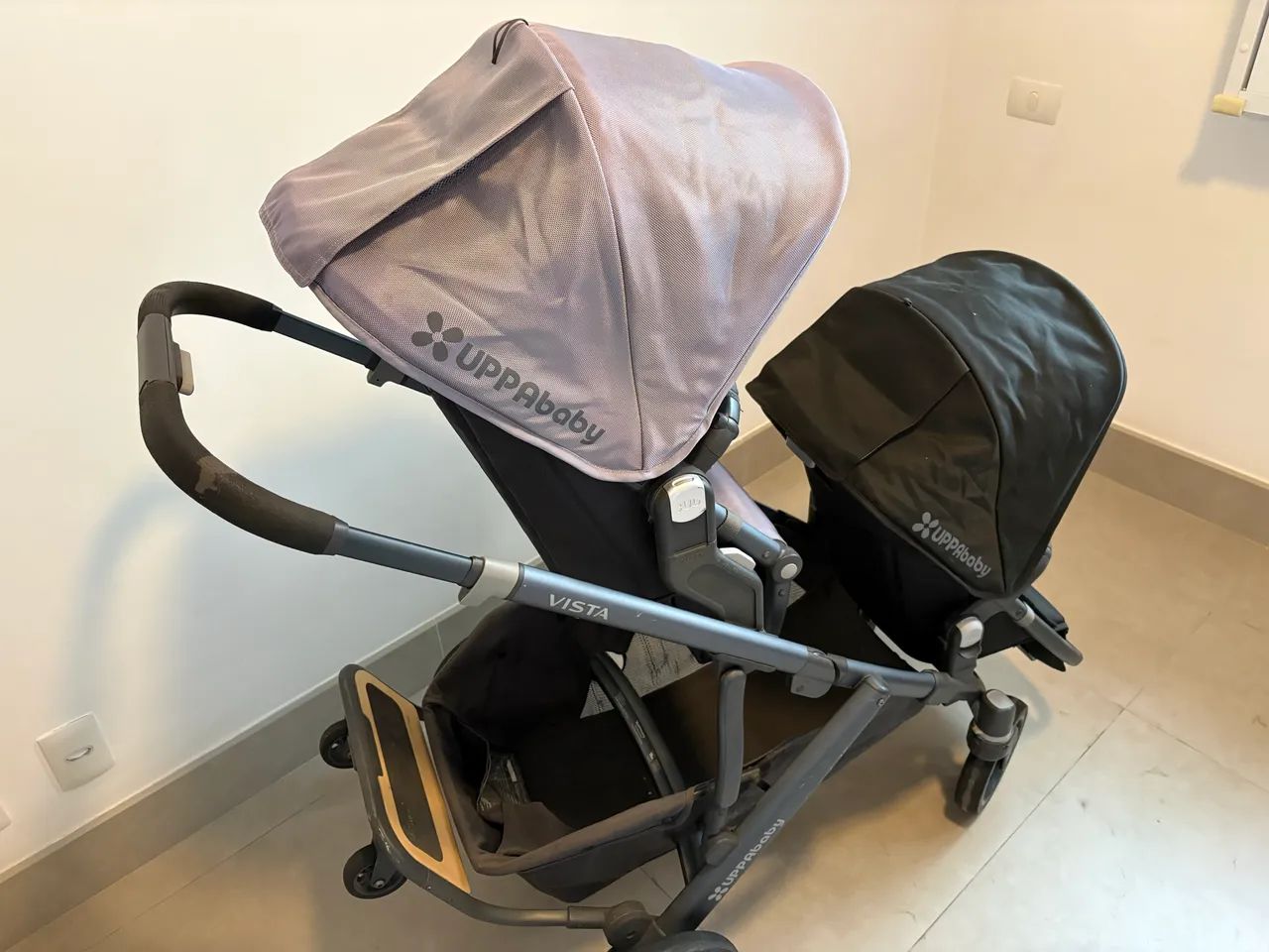 Carrinho de bebê múltiplo completo - UppaBaby Vista - Foto 4