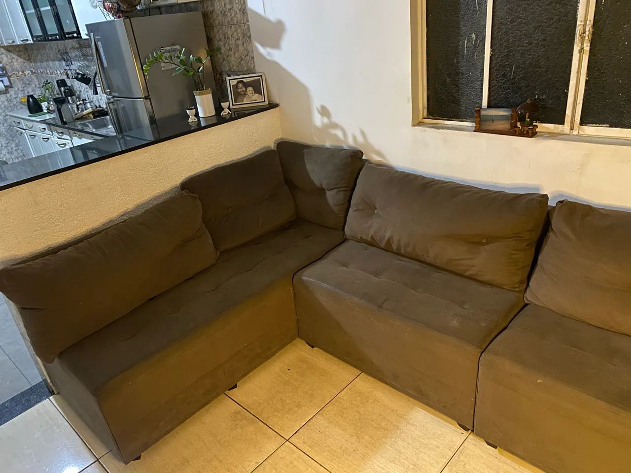 Sofá Grande em L 3,14m x 1,80m - Confortável - Usado - Foto 3