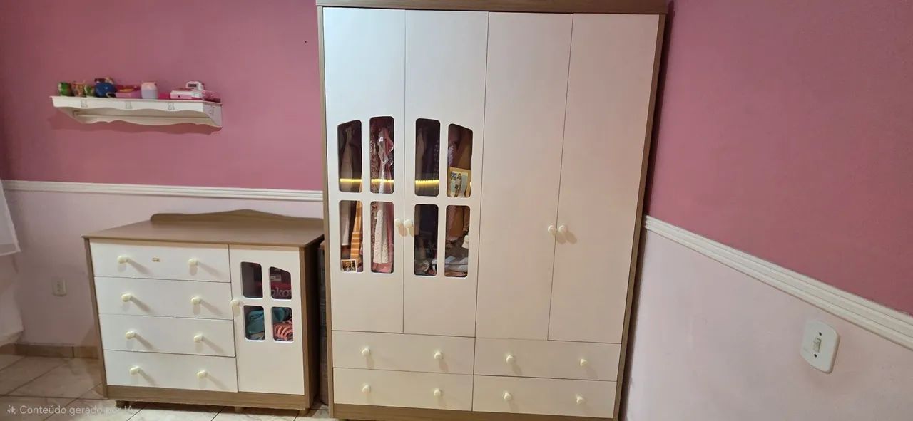Guarda roupa, cômoda e cama em mdf - Foto 3